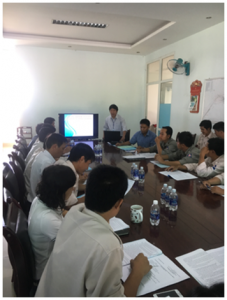 Hình ảnh hoạt động huấn luyện an toàn lao động tại hội trường
